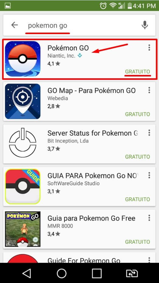 Baixar Pokemon GO Play Store 1