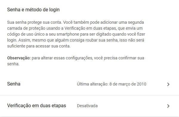 Como trocar e manter sua senha do Google Play segura